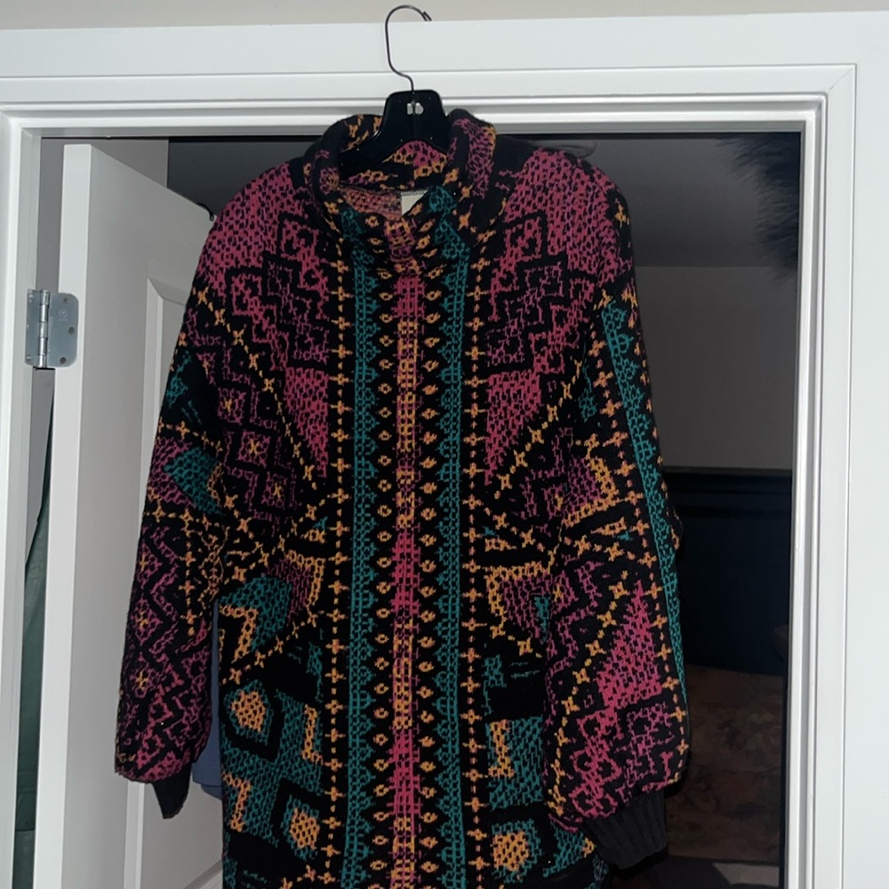 Farm Rio Yawanawa Stripe Sweater Dress